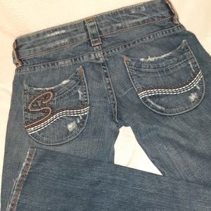 Sheiki Jeans Heavy Stitched Pockets